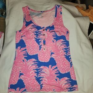 Lilly Pulitzer Pink and Blue Tropical Tank